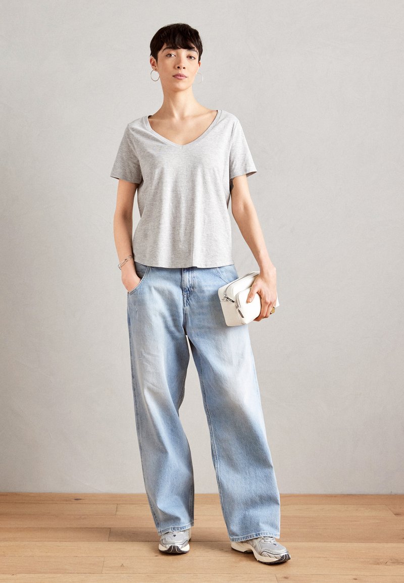 Anna Field Jednoduché tričko - mottled light grey/blue