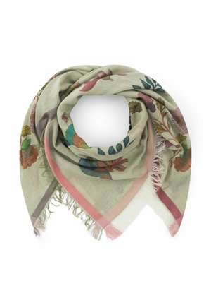 MIX MIT BLUMENPRINT - Halsdoek - grün