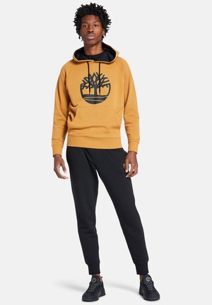 YC CORE TREE LOGO PULL OVER HOODIE (BRUSHBACK) - Hoodie - beige