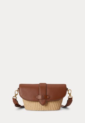 Lauren Ralph Lauren, STRAW-LEATHER SMALL LYNDEN SHOULDER BAG - Sac à main - tan