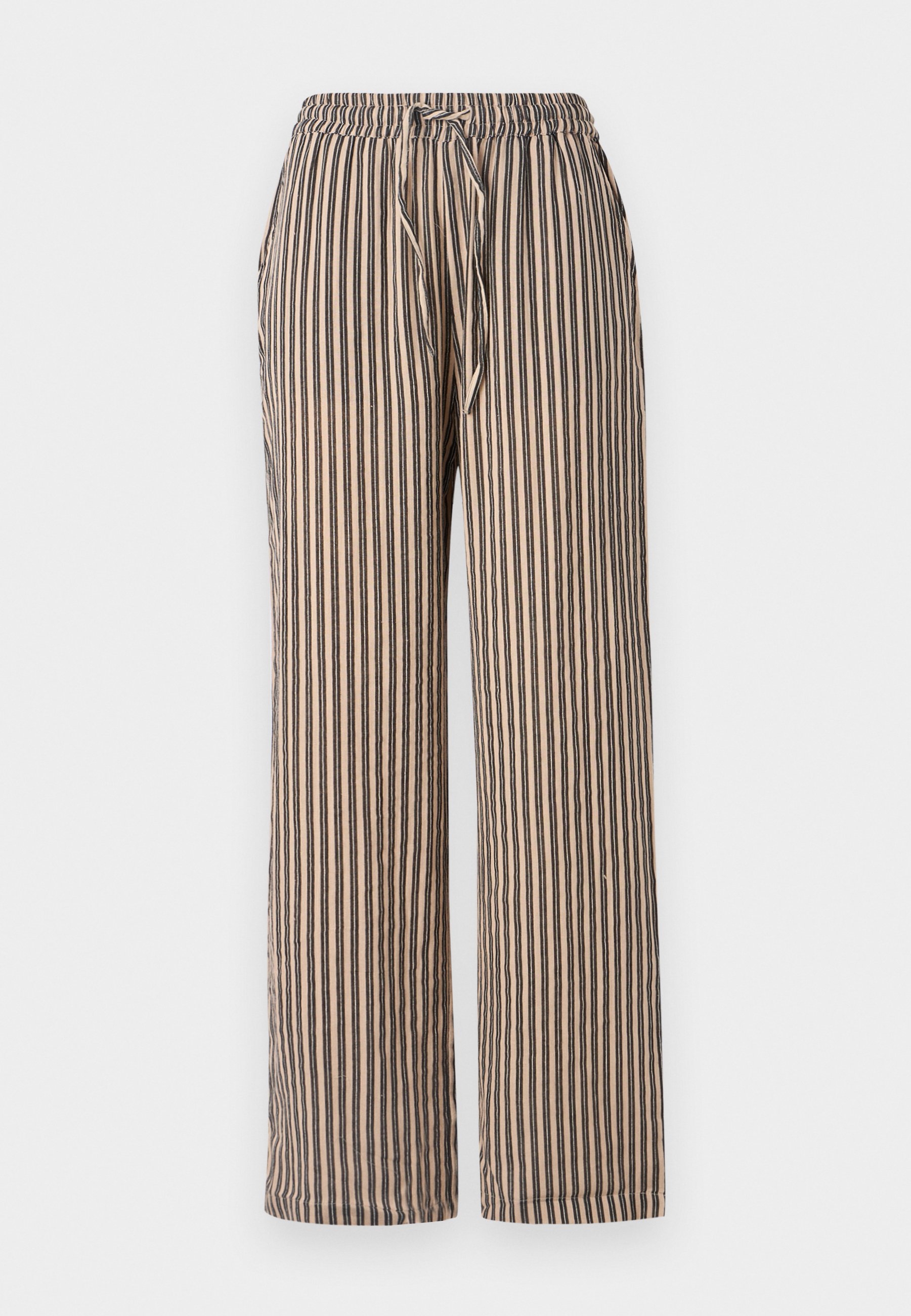 OHOTORO Chic Stripe Pants ダークブラウン chic stripe pants | OHOTORO