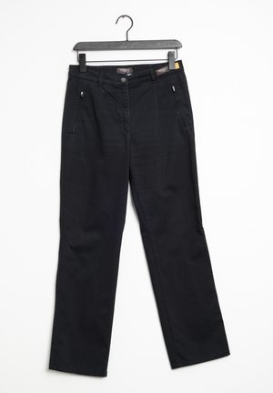 Sortebukser med lige ben i en blanding af bomuld, med lynlås-lommer og knaplukning i taljen.