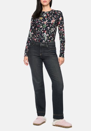Marc Cain Sports, LANGARM-SHIRT MIT FLORALEM ALLOVER-PRINT - Long sleeved top - navy