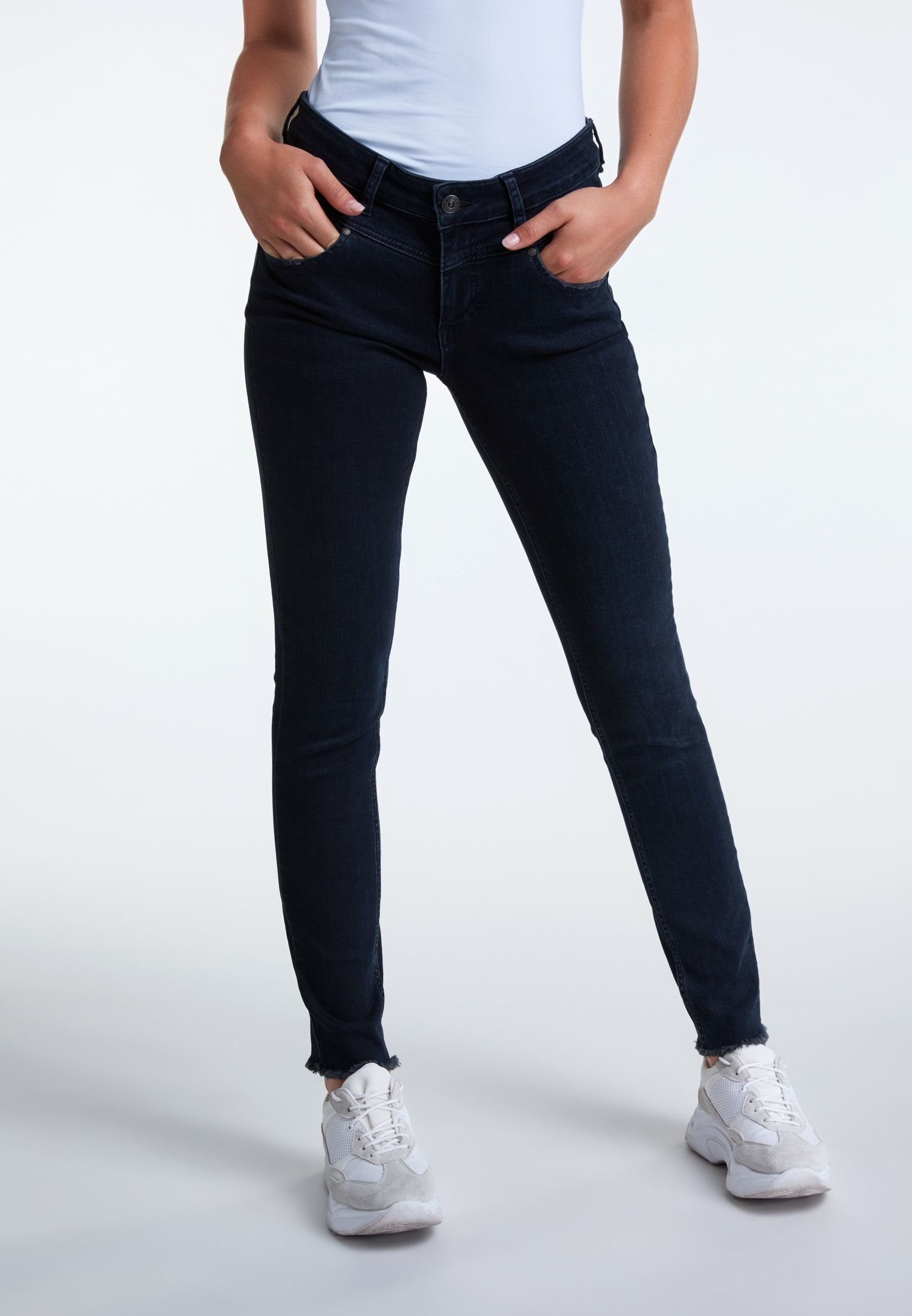 Oui Slim fit jeans - blue/Blauw - Zalando.nl