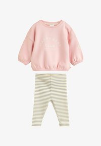 Nem kiválasztott, pink grey slogan stripe