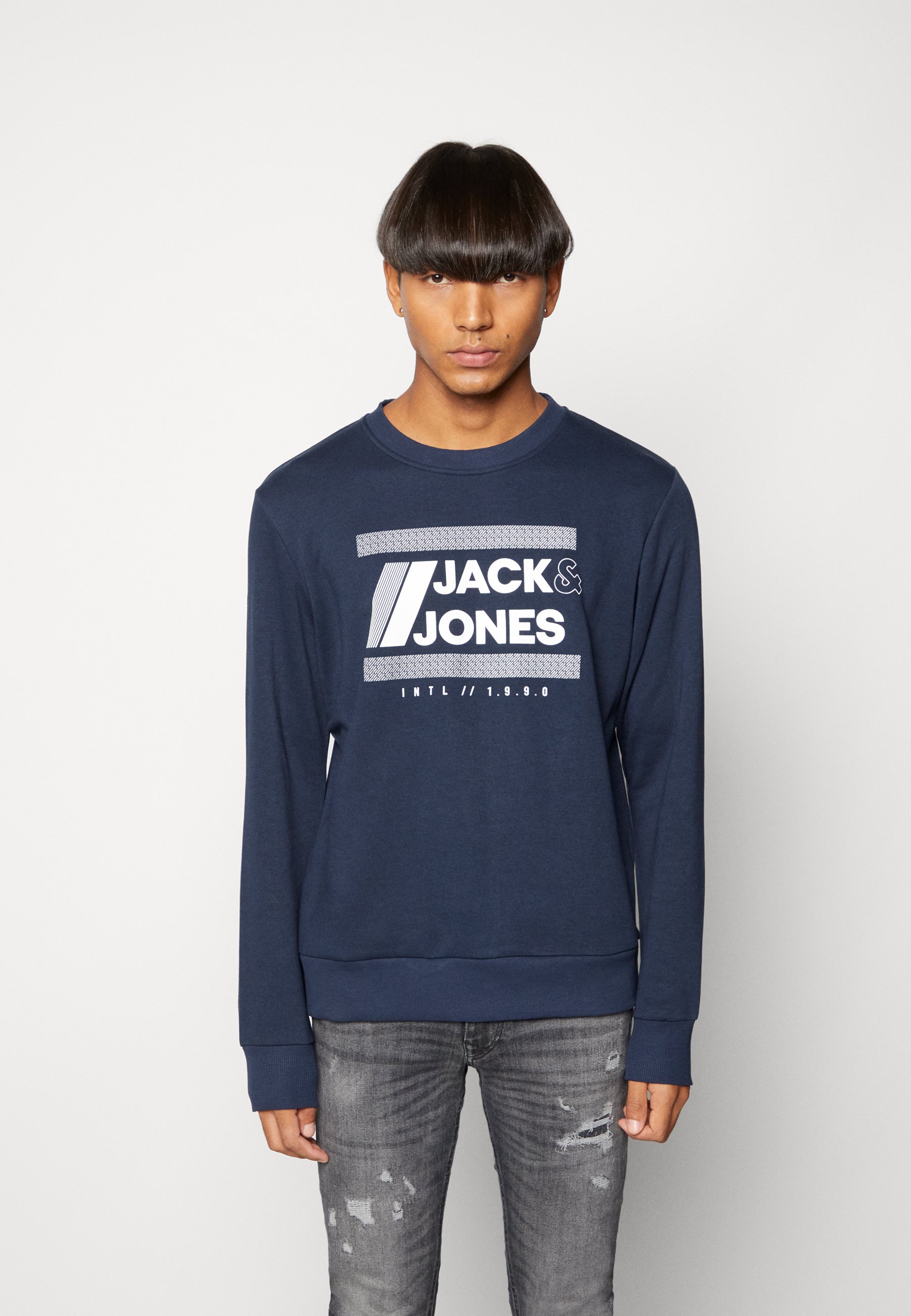 Jack \u0026 Jones Ben Sweat Crew Neck Sweatshirt, Men's, Size: Small, Dark Blue