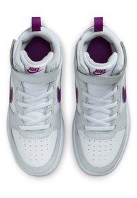 Nike Sportswear COURT BOROUGH MID 2 UNISEX - Sapatilhas de cano alto - pure platinum/vivid purple/white/mint foam