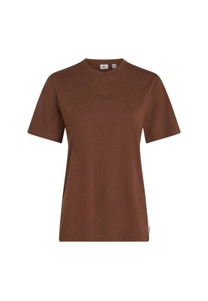 Pruun puuvillane t-särk lühikeste varrukatega, ümar kaelus ja peen O'Neilli logo brodeeritud rinnal. Sujuv tekstuur, soe sobivus.