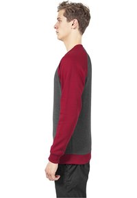 Urban Classics Mikina - charcoal/ruby