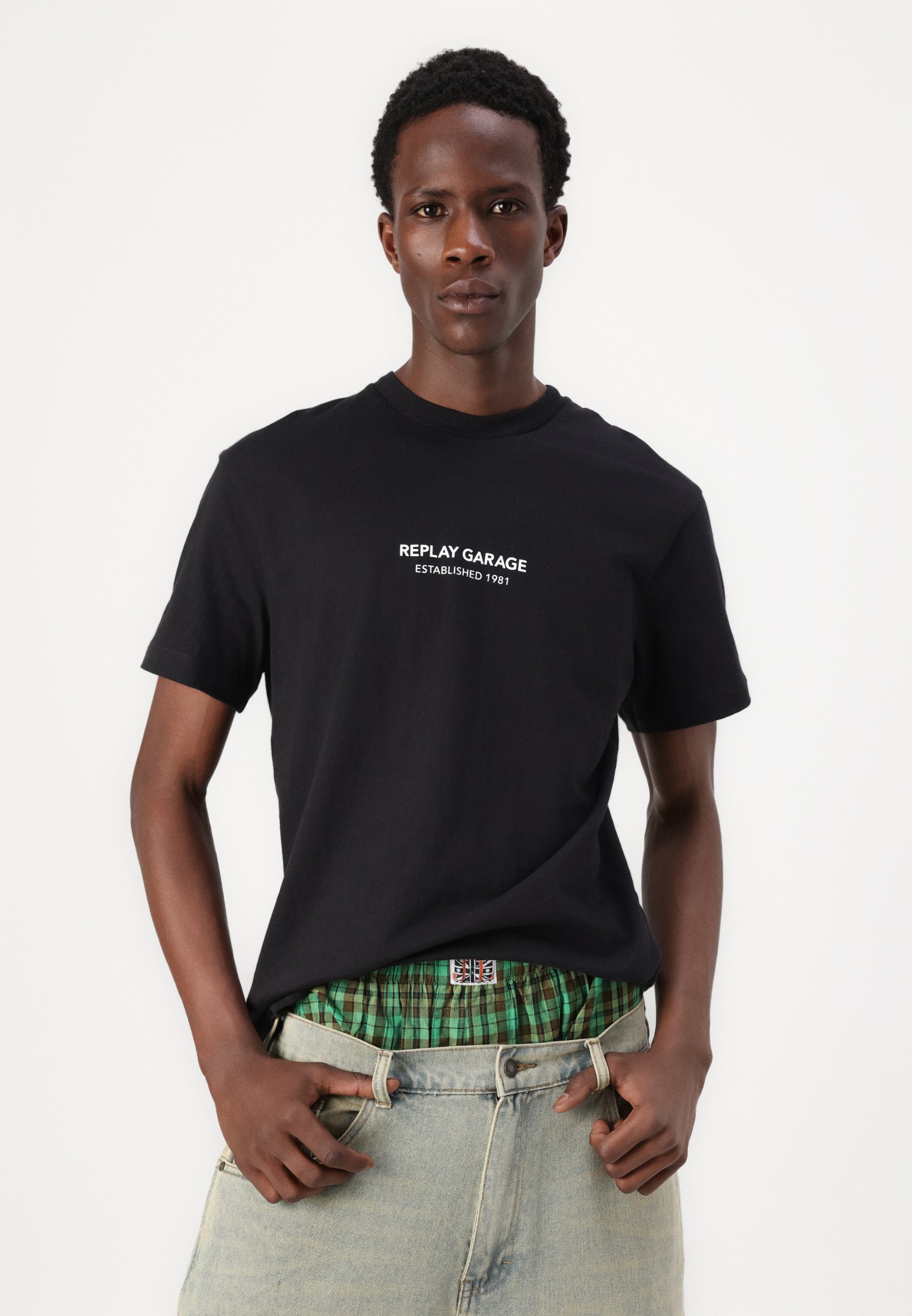 Replay Print T-shirt - black - Zalando.co.uk