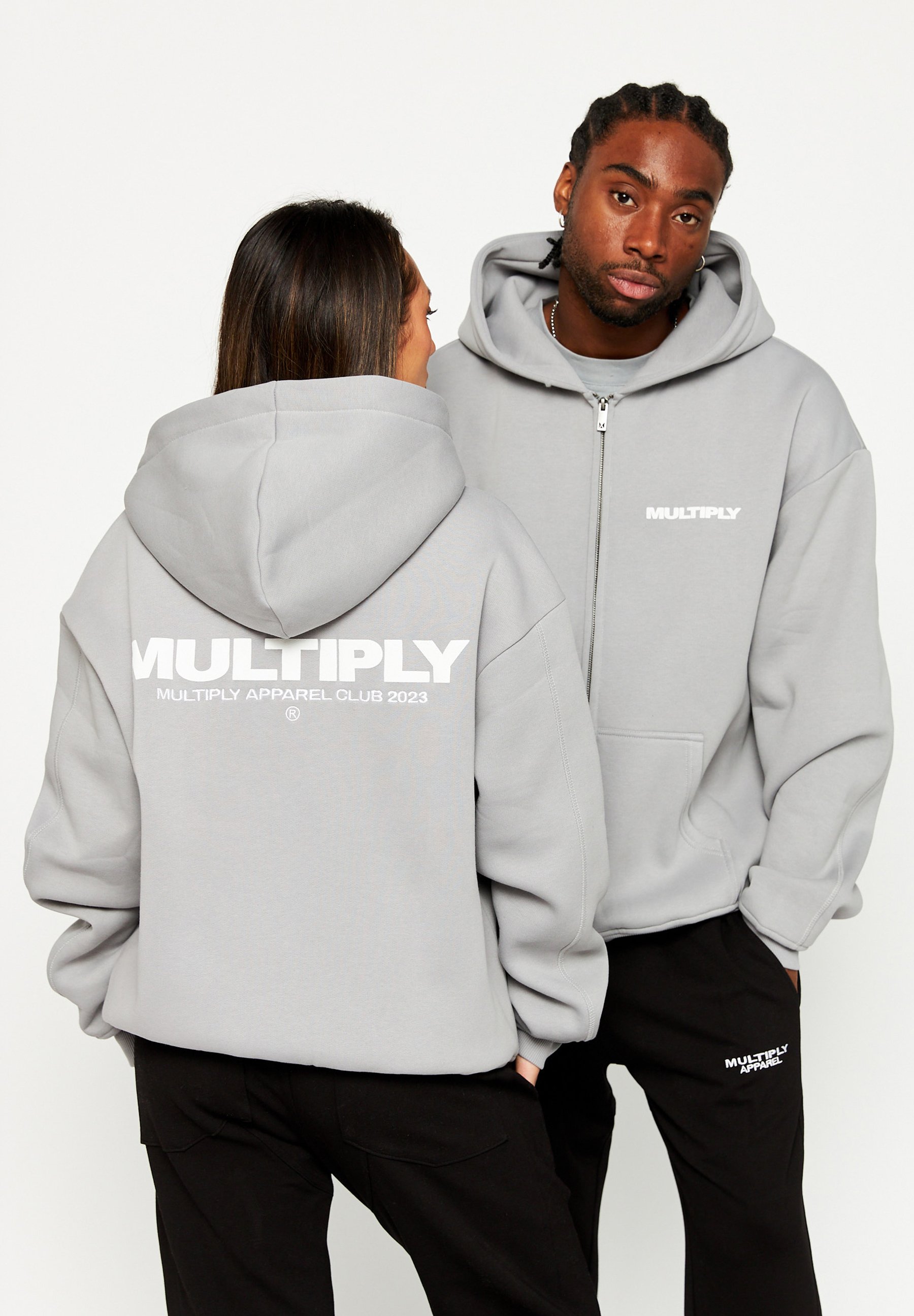 Multiply Apparel Sweatjacke - ultimate grey/dunkelgrau - Zalando.de