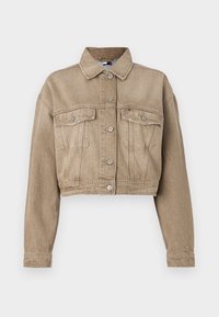 CROP TRUCKER JACKET - Jachetă din denim - denim color