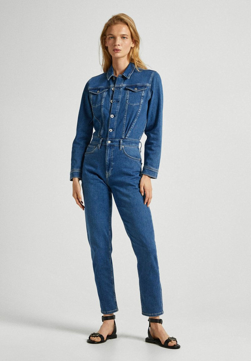 Pepe Jeans Jumpsuit blauw denim/bluedenim Pepe Jeans Jumpsuit blauw denim/bluedenim