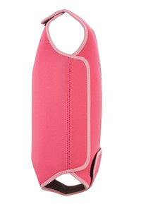 Gilet de sauvetage pour chien en néoprène rose, avec une forme effilée, des coutures renforcées et une sangle à velcro ajustable pour un ajustement sécurisé.