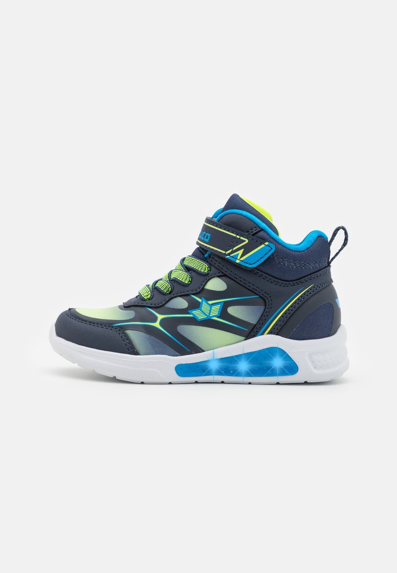 LICO BLINKY BOY - High-top trainers - navy/blue/lemon