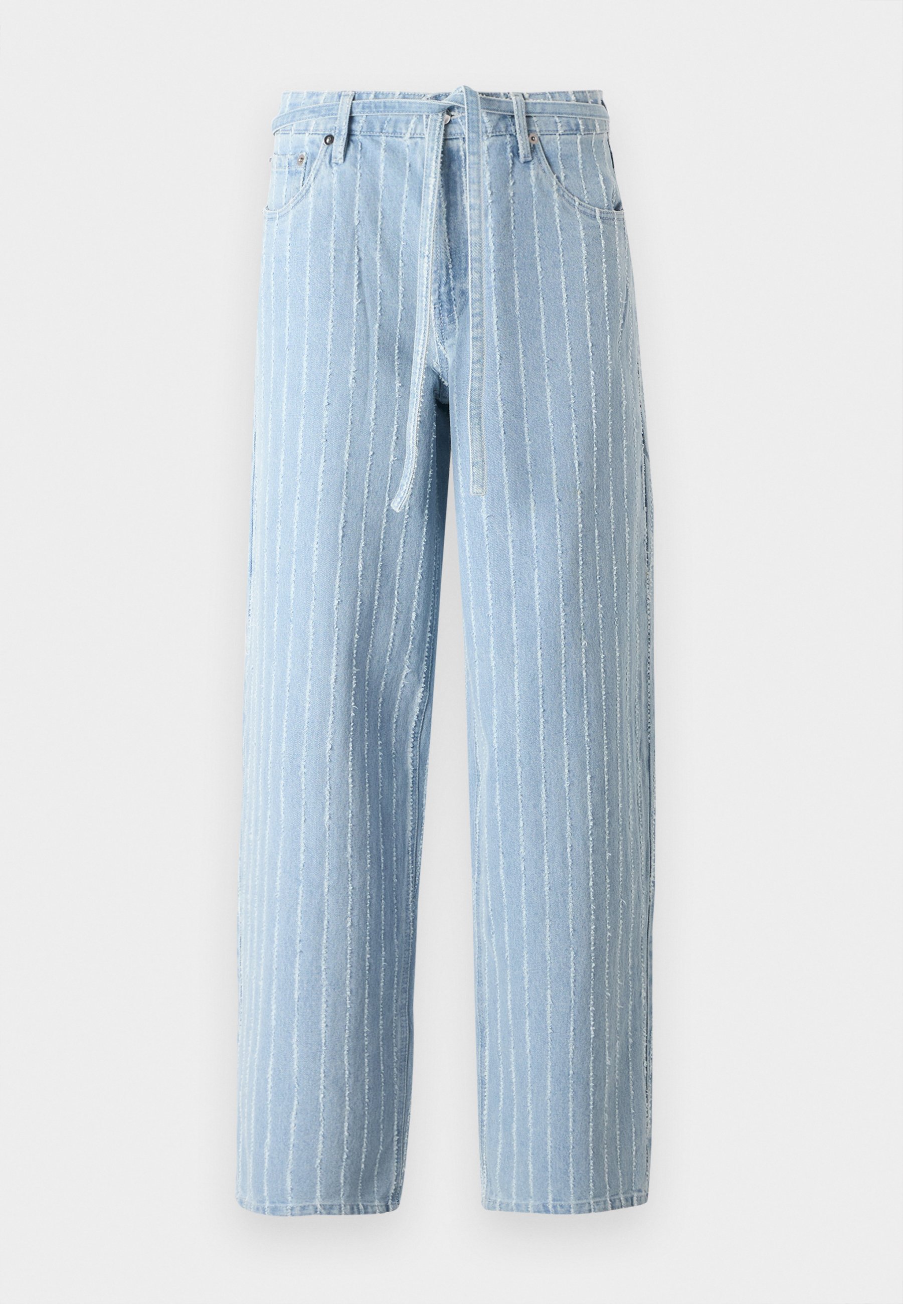 ONLY ONLGIANNA STRAIGHT STRIPE - Relaxed fit jeans - light blue