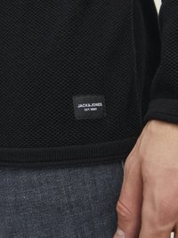 Jack & Jones JJEHILL ROLL NECK - Pulover - black