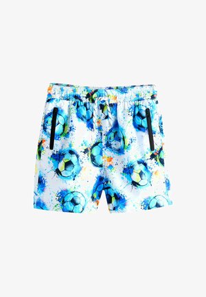 Next, REGULAR FIT - PRINTED SWIM SHORTS . - Swimming shorts - white blue football