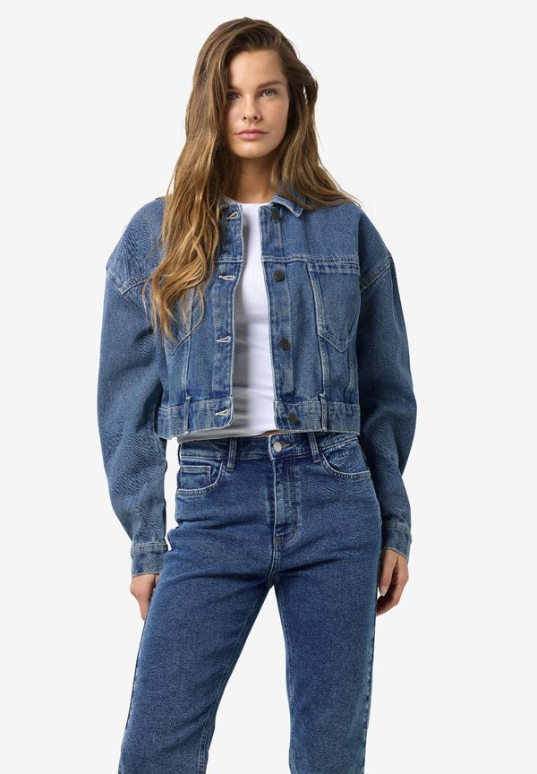 NMRONJA CROP JACKET - Jeansjacke