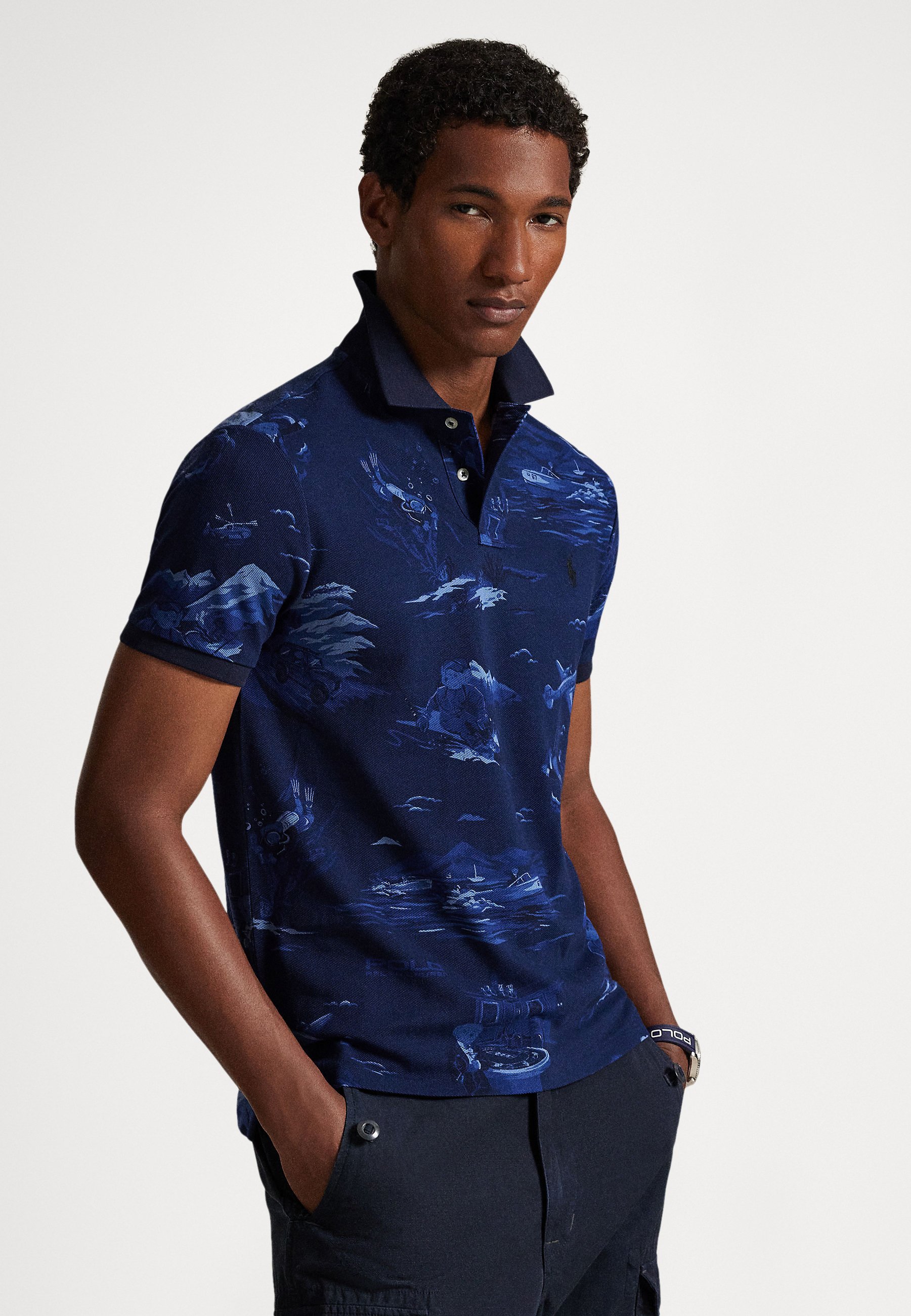 Polo Ralph Lauren CUSTOM SLIM FIT POLO BEAR MESH POLO - Polo shirt