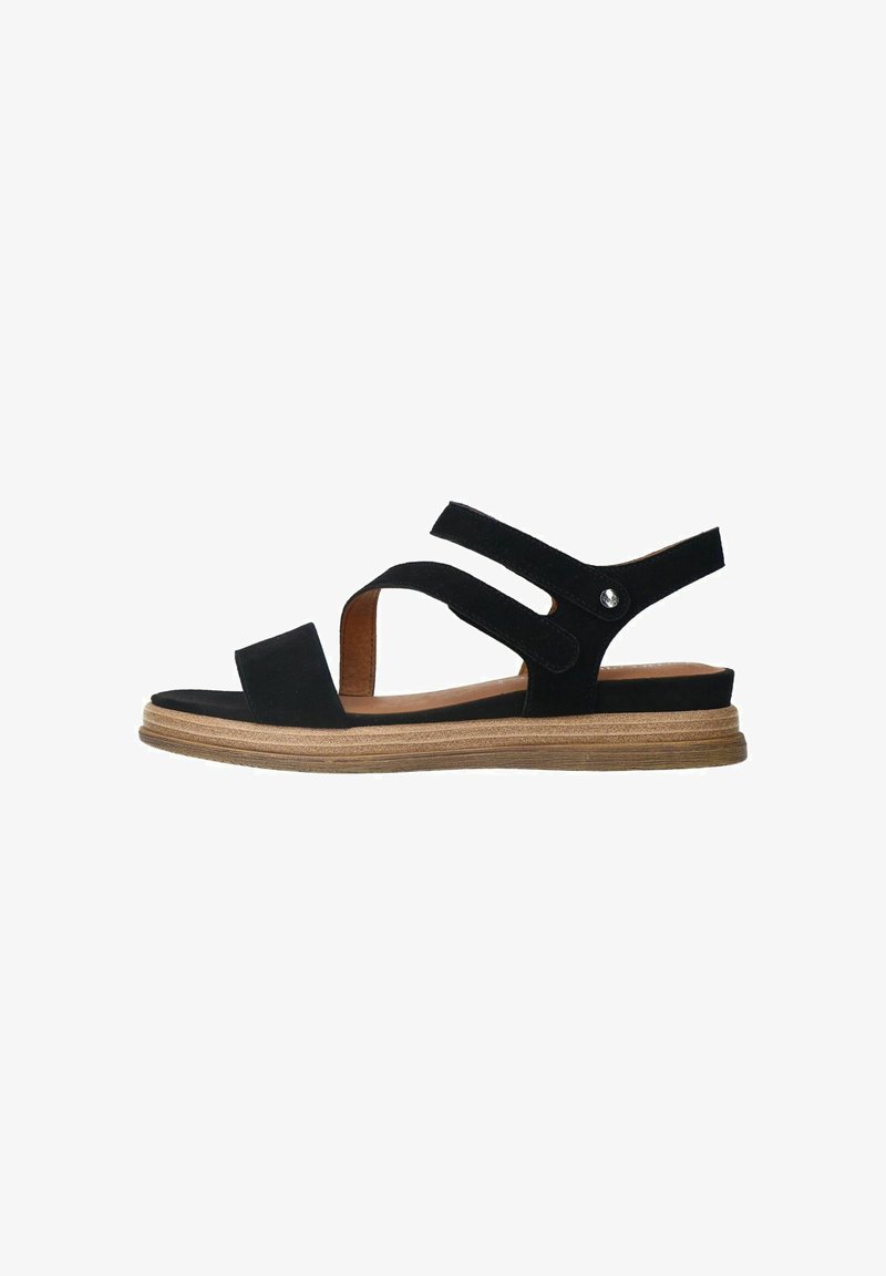 Manfield Sandalen met plateauzool - schwarz