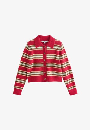 Next, Cardigan - red ecru stripe
