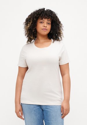 PLUS GRAPHIC SLIM TEE - Print T-shirt - moonbeam