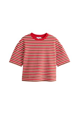 Next, REGULAR FIT - COSY LACE TRIM SHORT SLEEVE TOP - T-Shirt print - red white
