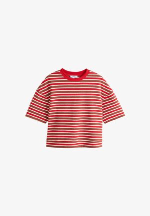Next, REGULAR FIT - COSY LACE TRIM SHORT SLEEVE TOP - Trükipildiga T-särk - red white