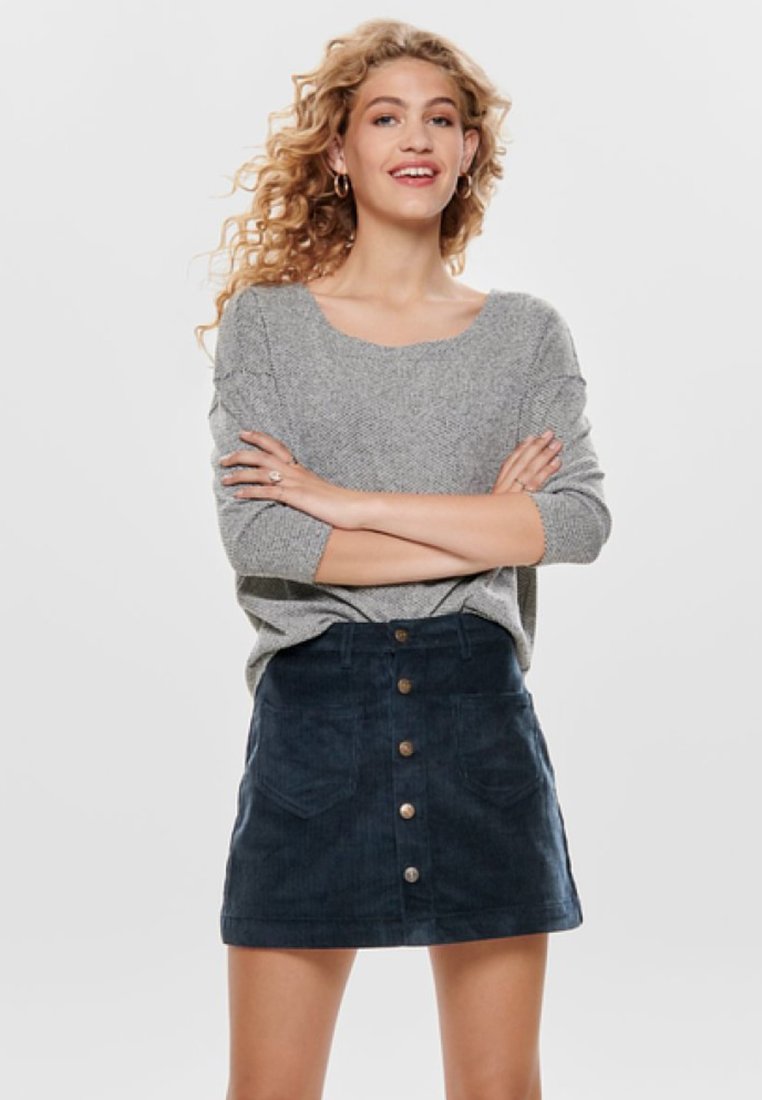 ONLY ONLALBA - Strickpullover - light grey melange