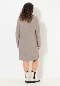 Ulla Popken TROYER COLLAR - Robe pull - pebble gray