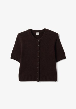 Stefanel, CREW-NECK CARDIGAN, REGULAR FIT. - Chaqueta de punto - dark brown