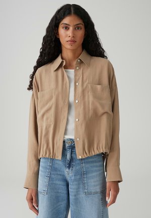 WITH TIE DETAIL - Chemisier - salted caramel