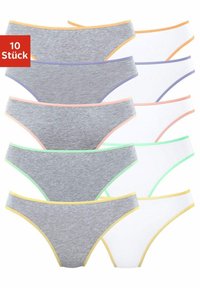 LASCANA STRING - String - grau-meliert + weiß/grijs - Zalando.nl