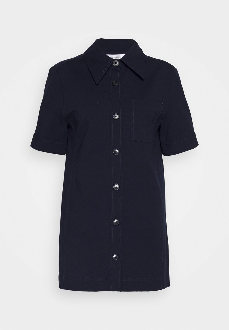 Victoria Beckham Overhemdblouse donkerblauw Victoria Beckham Overhemdblouse donkerblauw