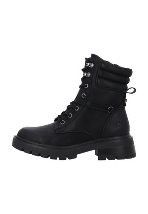 Schnürstiefelette - schwarz
