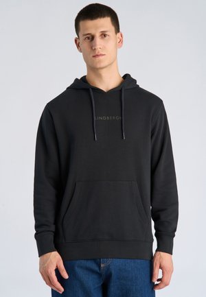 Lindbergh LOGO CHEST - Felpa con cappuccio - black