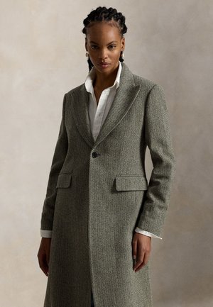 Polo Ralph Lauren WOOL BLEND HERRINGBONE COAT - Abrigo clásico - black/cream