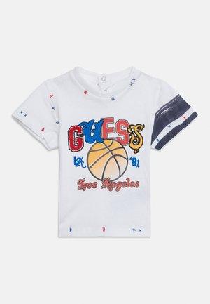 Guess, BABY TODDLER KIDS REGULAR - T-shirt imprimé - pure white