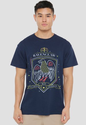 Cotton Soul, HARRY POTTER HAND DRAWN RAVENCLAW SHIELD - Print T-shirt - dark blue