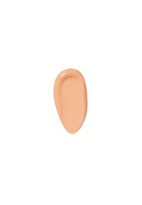 Beige krem eller foundation, jevn tekstur, glansfull overflate, i en avlang oval form, satt mot en hvit bakgrunn.
