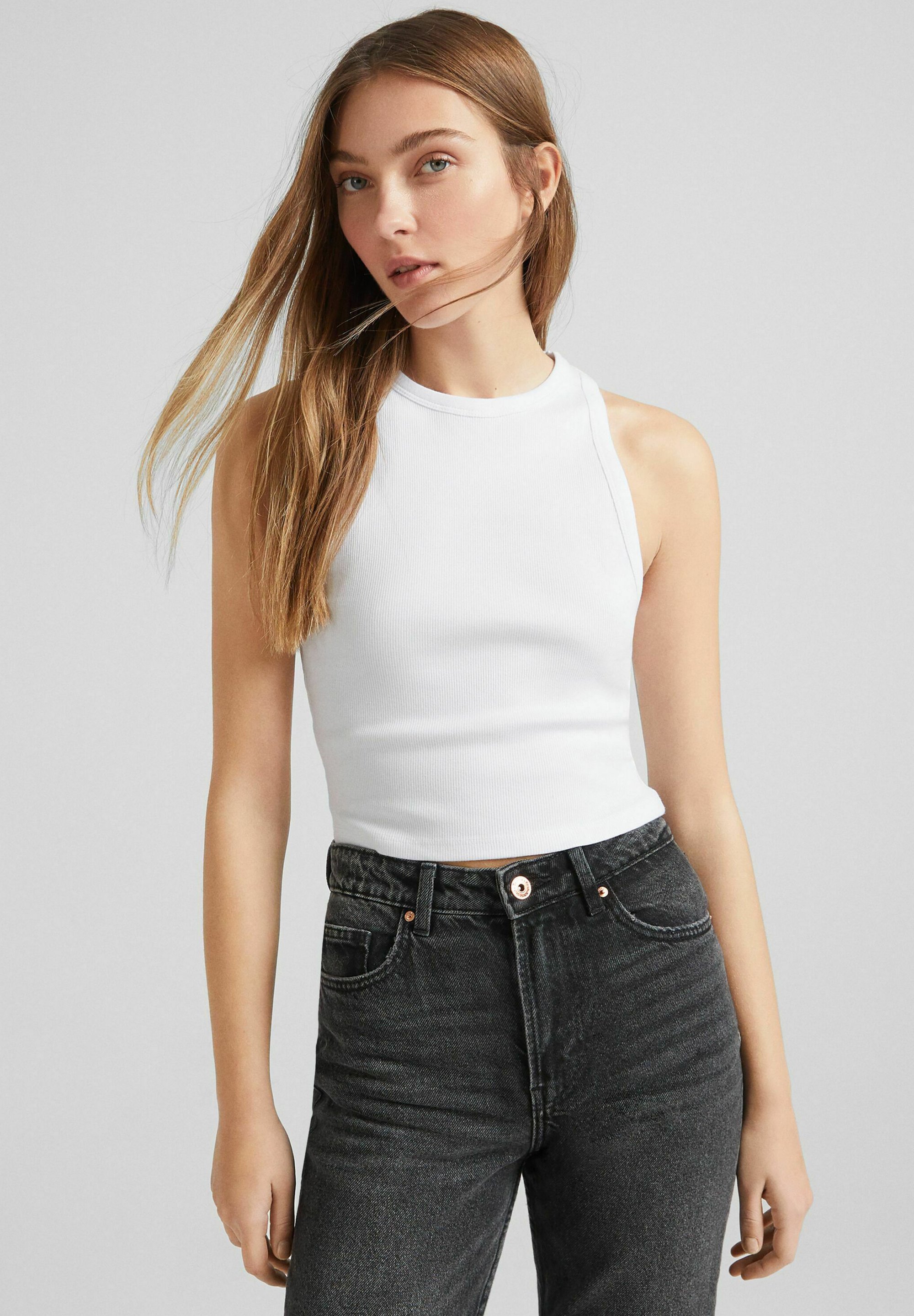 Bershka - SLEEVELESS - Top - stone