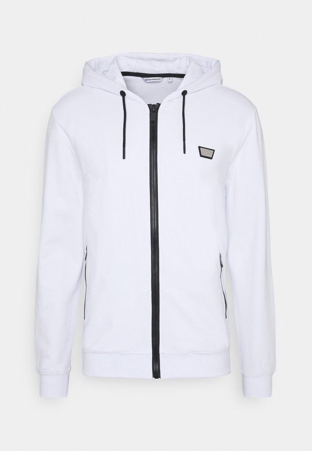 HOODIE SLIM FIT - Hoodie met rits - bianco