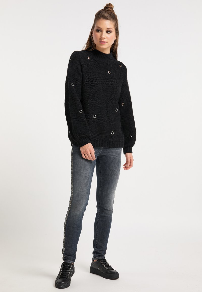 Damen Strickjacken | myMo ROCKS Strickpullover schwarz - II88040 Damen Strickjacken | myMo ROCKS Strickpullover schwarz - II88040