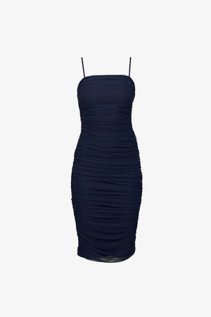 WAL G., JULIANNE ROUCHED MIDI - Kokteilikleit/peokleit - navy blue