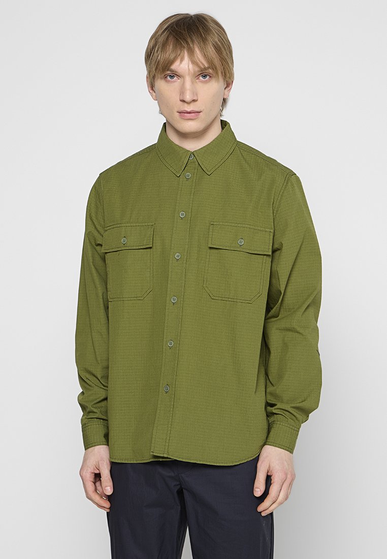 DOUBLE A BY W.W. Overhemd olijfgroen