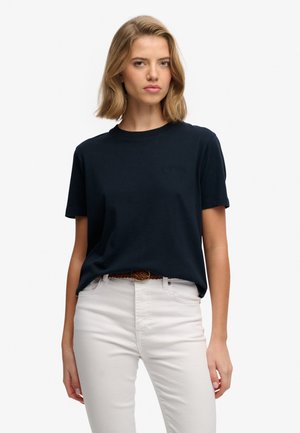 Superdry & Co ESSENTIAL LOGO T-SHIRT MIT STICKEREI - T-shirt basic - finster marineblau