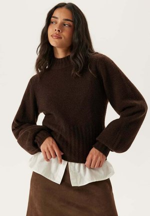 Volume Sleeve Knitted - Strickpullover - brown