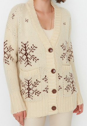 Strickjacke - beige