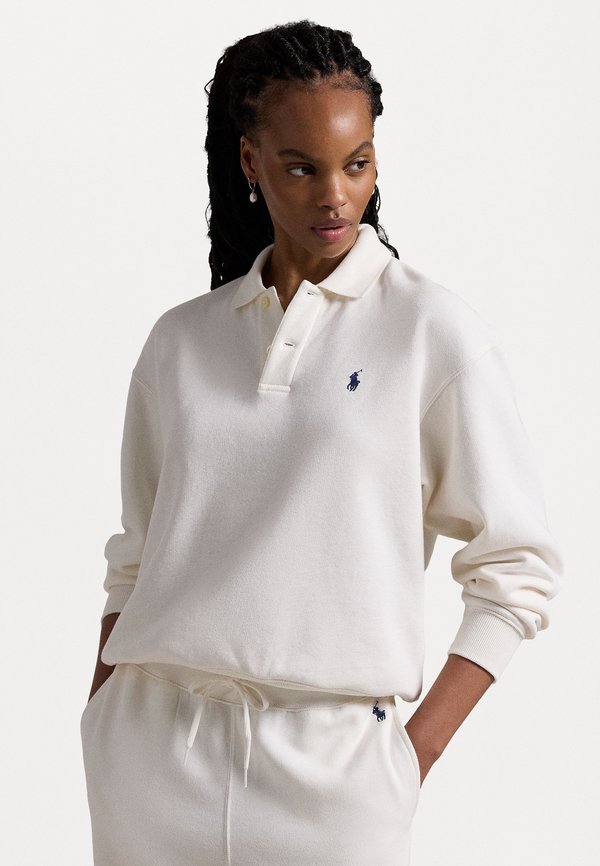 POLO COLLAR FLEECE PULLOVER - Sweatshirt - nevis